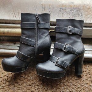 Marc Fisher Buckle Platform Boots